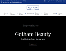 Tablet Screenshot of gothambeauty.com